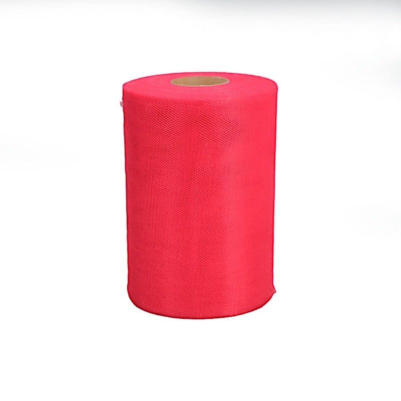 6" x 100 yards Wedding Tulle Roll TUL_6ROL_100YD_RED