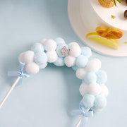 6" x 11" Cotton Balls Arch Cake Topper