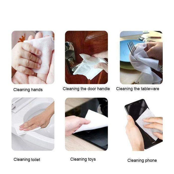 60 pcs Non Alcohol Scent Free Protective Antibacterial Wet Wipes - White CARE_WIPE02