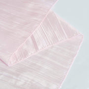 60" x 102" Accordion Metallic Crinkled Taffeta Rectangular Tablecloth - Pink TAB_ACRNK_60102_PINK