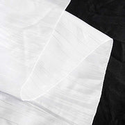 60" x 102" Accordion Metallic Crinkled Taffeta Rectangular Tablecloth - White TAB_ACRNK_60102_WHT