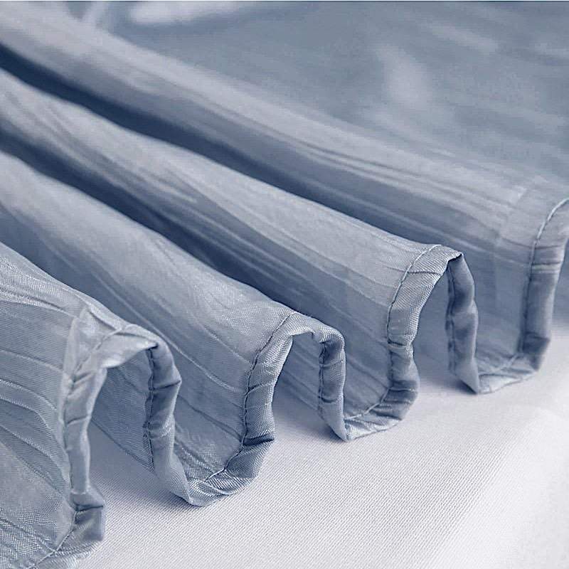 60" x 102" Accordion Metallic Crinkled Taffeta Rectangular Tablecloth