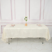 60" x 102" Accordion Metallic Crinkled Taffeta Rectangular Tablecloth