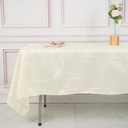 60" x 102" Accordion Metallic Crinkled Taffeta Rectangular Tablecloth