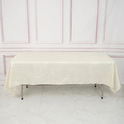60" x 102" Accordion Metallic Crinkled Taffeta Rectangular Tablecloth