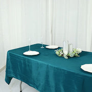 60" x 102" Accordion Metallic Crinkled Taffeta Rectangular Tablecloth