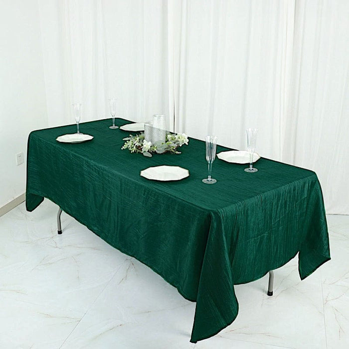 60" x 102" Accordion Metallic Crinkled Taffeta Rectangular Tablecloth