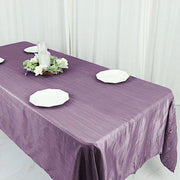 60" x 102" Accordion Metallic Crinkled Taffeta Rectangular Tablecloth