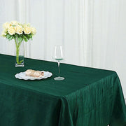60" x 102" Accordion Metallic Crinkled Taffeta Rectangular Tablecloth