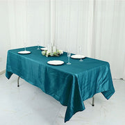 60" x 102" Accordion Metallic Crinkled Taffeta Rectangular Tablecloth