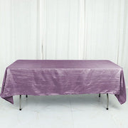 60" x 102" Accordion Metallic Crinkled Taffeta Rectangular Tablecloth