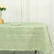 60" x 102" Accordion Metallic Crinkled Taffeta Rectangular Tablecloth
