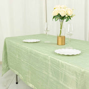 60" x 102" Accordion Metallic Crinkled Taffeta Rectangular Tablecloth