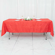 60" x 102" Accordion Metallic Crinkled Taffeta Rectangular Tablecloth