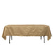 60" x 102" Accordion Metallic Crinkled Taffeta Rectangular Tablecloth - Gold TAB_ACRNK_60102_GOLD