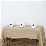 60" x 102" Burlap Rectangular Tablecloth - Natural TAB_JUTE_60102_NAT
