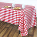 60" x 102" Checkered Gingham Polyester Tablecloth TAB_CHK60102_RED
