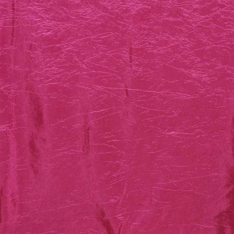 60" x 102" Crinkled Crushed Taffeta Rectangular Tablecloth - Fuchsia TAB_CRNK_60102_FUSH