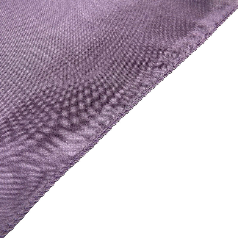 60" x 102" Satin Rectangular Tablecloth - Amethyst TAB_STN_60102_073