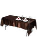 60" x 102" Satin Rectangular Tablecloth - Chocolate Brown TAB_STN_60102_CHOC