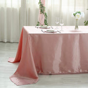 60" x 102" Satin Rectangular Tablecloth - Dusty Rose TAB_STN_60102_080