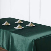 60" x 102" Satin Rectangular Tablecloth - Hunter Green TAB_STN_60102_HUNT