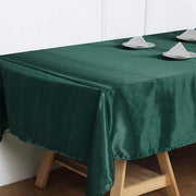 60" x 102" Satin Rectangular Tablecloth - Hunter Green TAB_STN_60102_HUNT