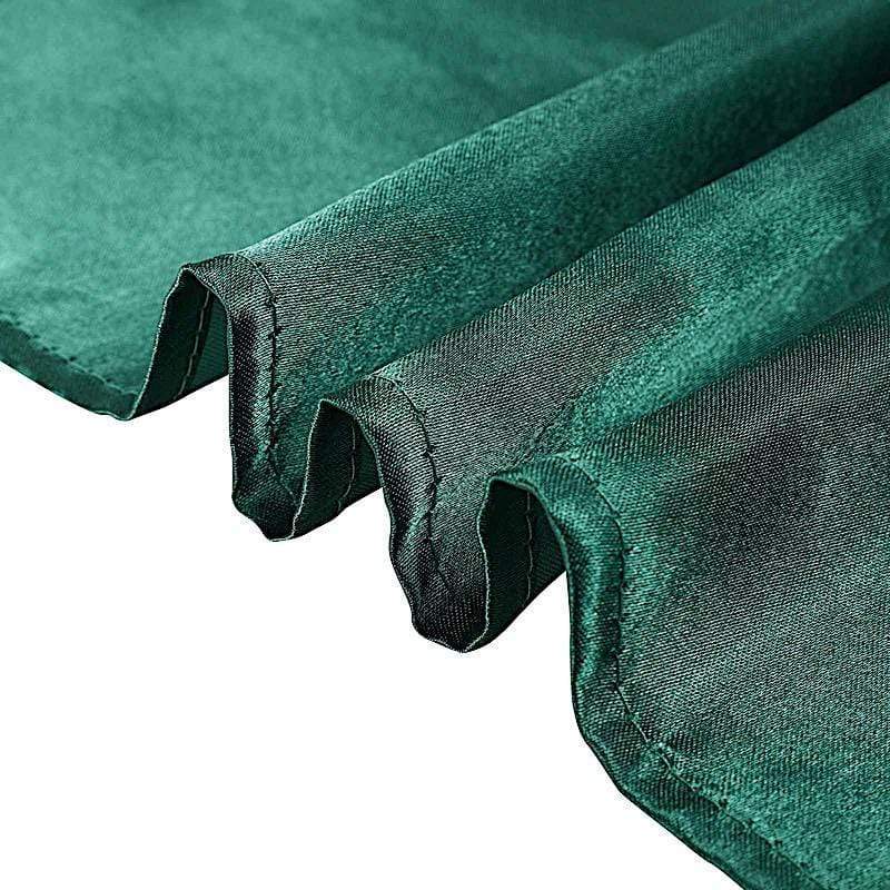 60" x 102" Satin Rectangular Tablecloth - Hunter Green TAB_STN_60102_HUNT