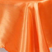 60" x 102" Satin Rectangular Tablecloth - Orange TAB_STN_60102_ORNG