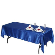 60" x 102" Satin Rectangular Tablecloth - Royal Blue TAB_STN_60102_ROY