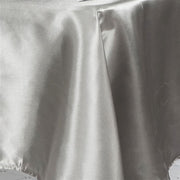 60" x 102" Satin Rectangular Tablecloth - Silver Light Gray TAB_STN_60102_SILV
