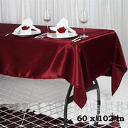60" x 102" Satin Rectangular Tablecloth
