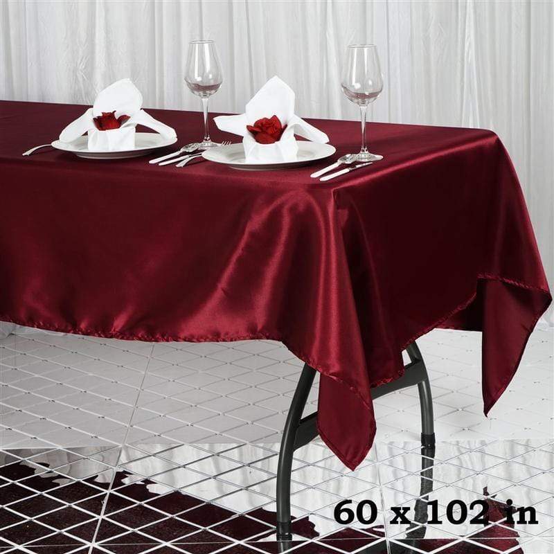 60" x 102" Satin Rectangular Tablecloth