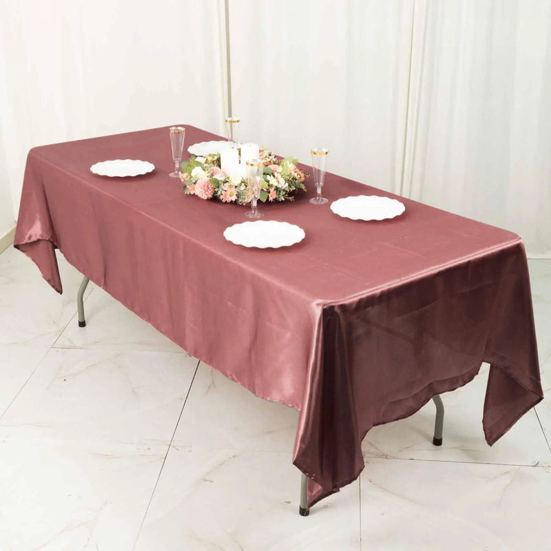 60" x 102" Satin Rectangular Tablecloth