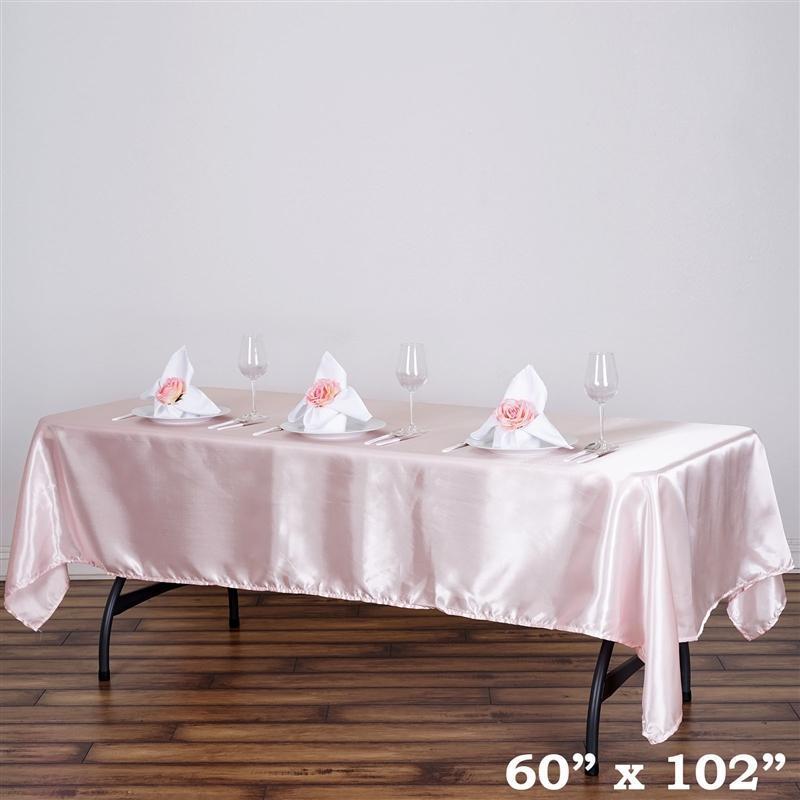 60" x 102" Satin Rectangular Tablecloth TAB_STN_60102_046