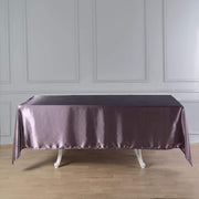 60" x 102" Satin Rectangular Tablecloth - Amethyst TAB_STN_60102_073