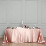 60" x 102" Satin Rectangular Tablecloth - Dusty Rose TAB_STN_60102_080