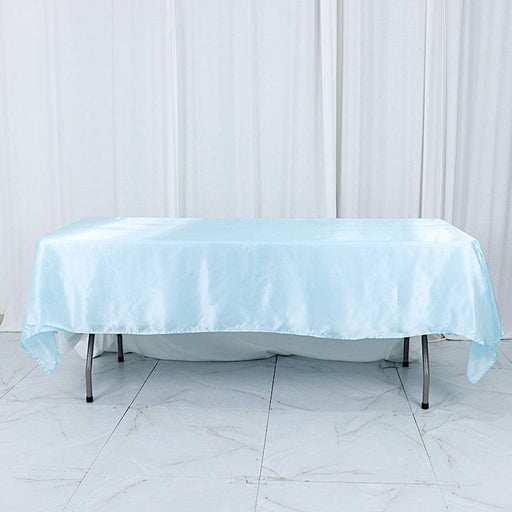 60" x 102" Satin Rectangular Tablecloth TAB_STN_60102_BLUE
