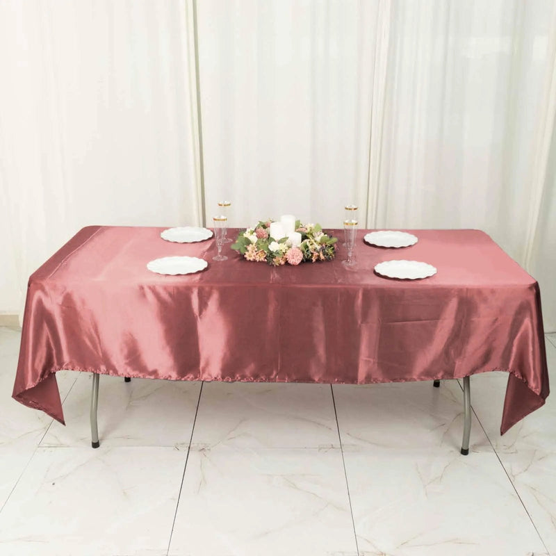 60" x 102" Satin Rectangular Tablecloth TAB_STN_60102_CRS