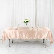 60" x 102" Satin Rectangular Tablecloth TAB_STN_60102_NUDE