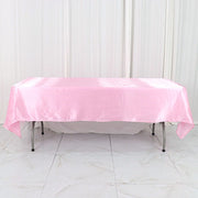 60" x 102" Satin Rectangular Tablecloth TAB_STN_60102_PINK