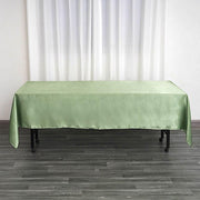 60" x 102" Satin Rectangular Tablecloth - Sage Green TAB_STN_60102_SAGE