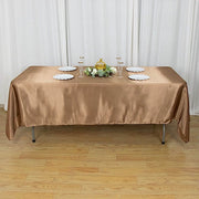 60" x 102" Satin Rectangular Tablecloth TAB_STN_60102_TAUP