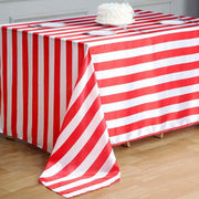 60" x 102" Satin Stripes Rectangular Tablecloth