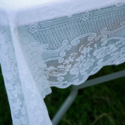 60" x 108" Floral Lace Rectangular Tablecloth