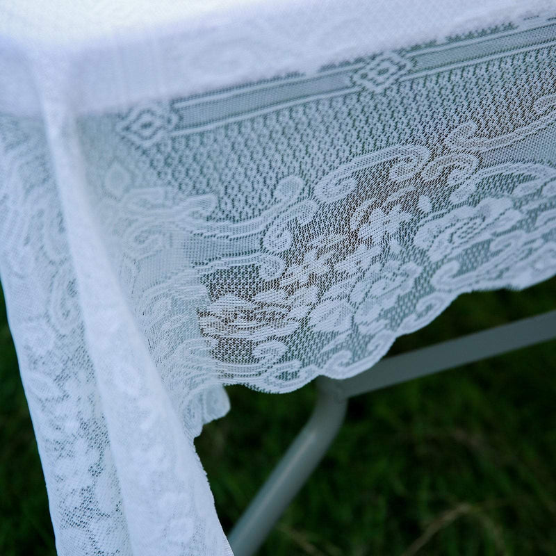 60" x 108" Floral Lace Rectangular Tablecloth