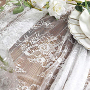 60" x 120" Premium Lace Rectangular Tablecloth with Floral Design