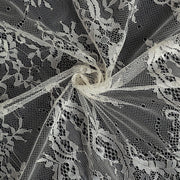 60" x 120" Premium Lace Rectangular Tablecloth with Floral Design