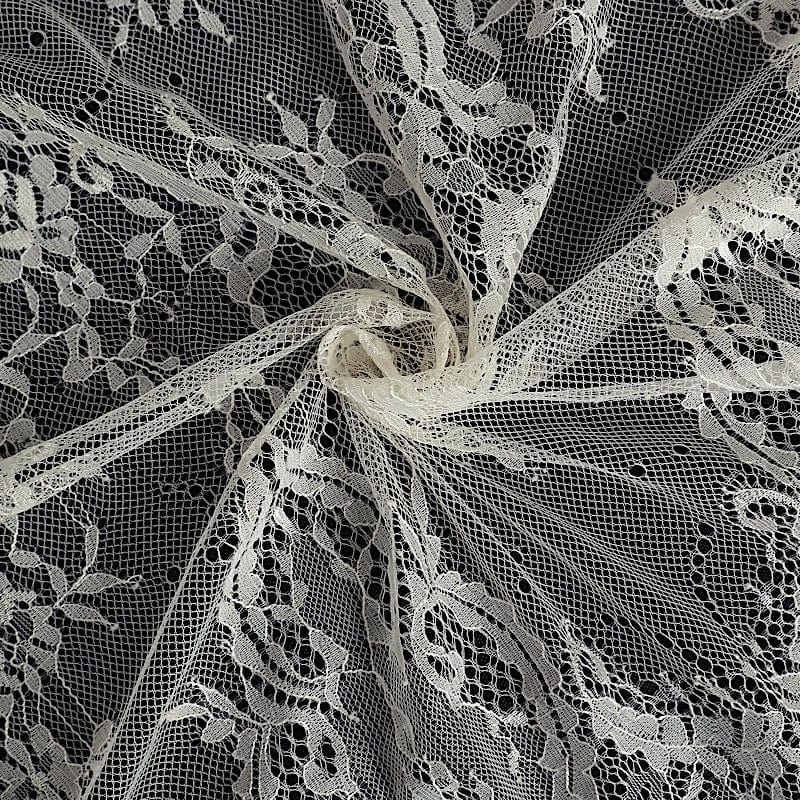 60" x 120" Premium Lace Rectangular Tablecloth with Floral Design