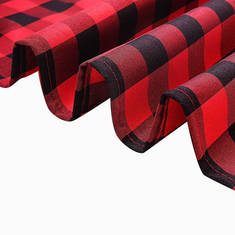 60" x 126" Checkered Gingham Polyester Tablecloth